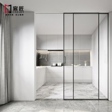 廚房衛(wèi)生間陽臺(tái)推拉門客廳隔斷移門極窄簡約室內(nèi)鈦鋁合金玻璃隔音